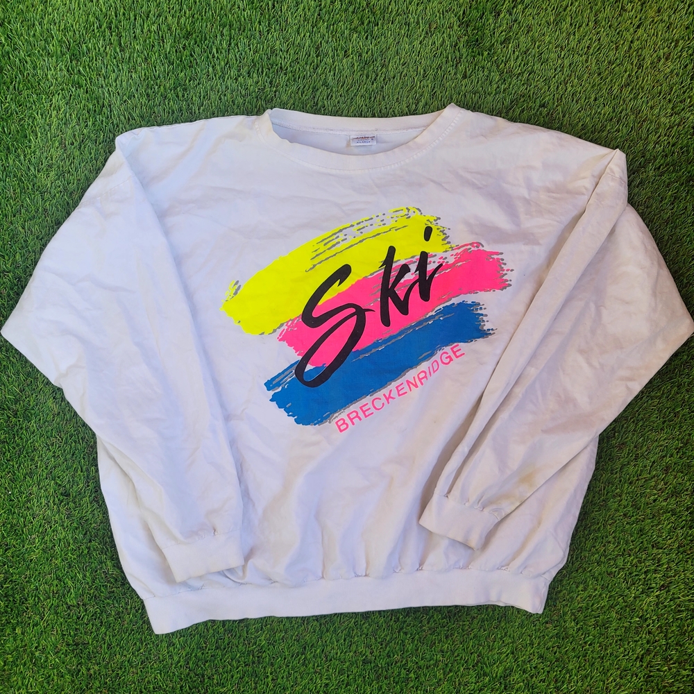 Vintage White Ski Breckenridge Sweatshirt
